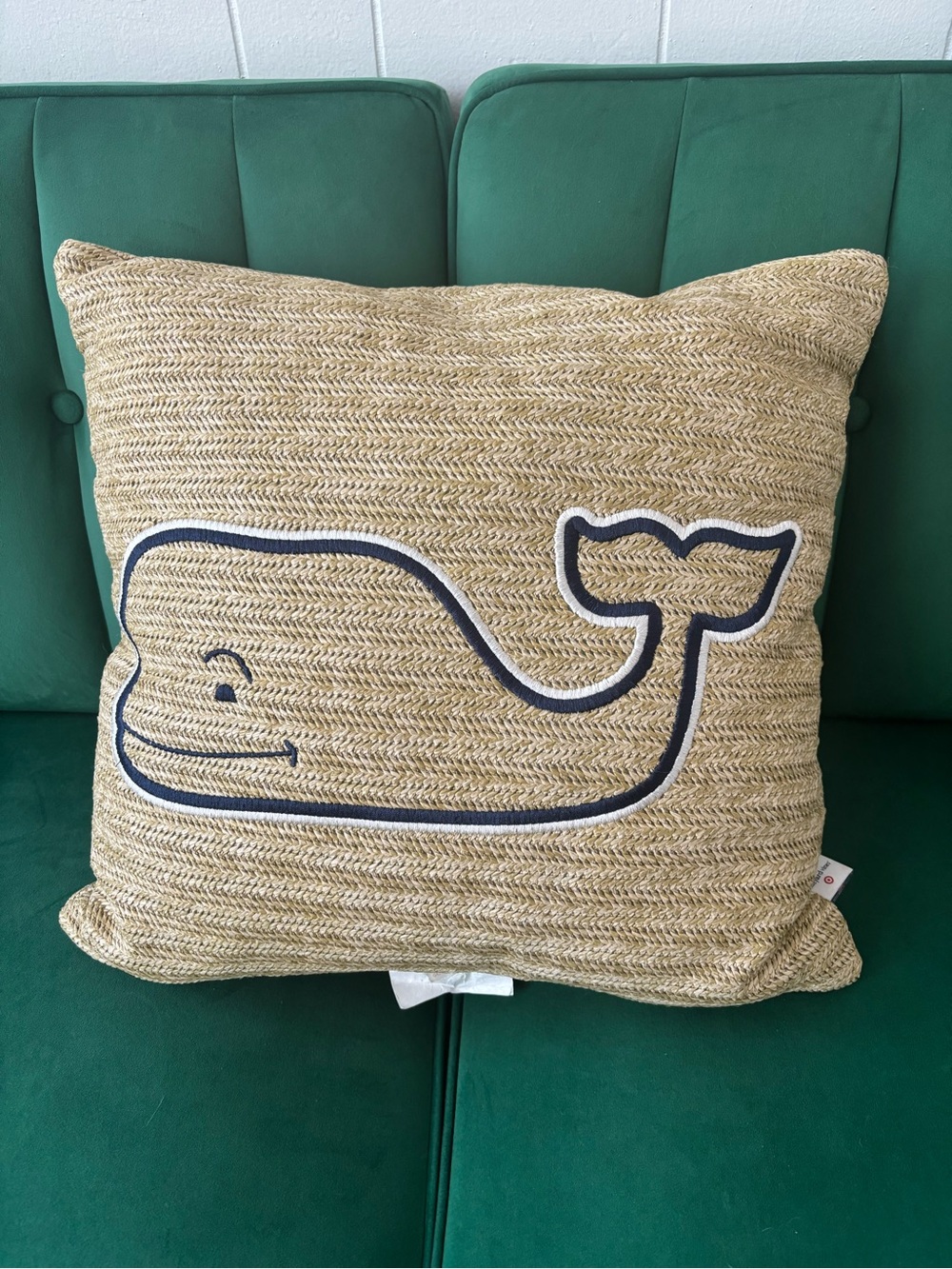 Vineyard Vines x Target - 20x20 Beige Textured Woven Throw Pillow